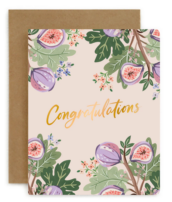 Congratulations - Fig Greeting Card