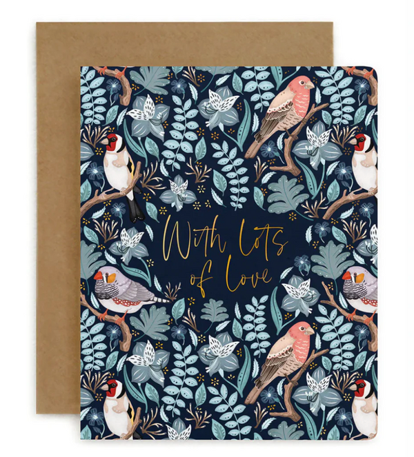 With Lots of Love - Finches Card